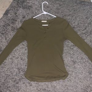 Dark green long sleeve shirt